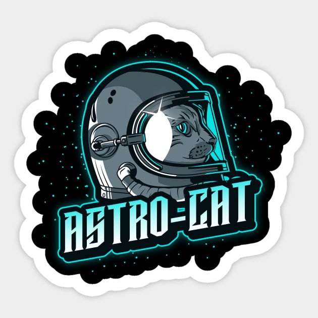 Astro-Cat Sticker by Purrestrialco